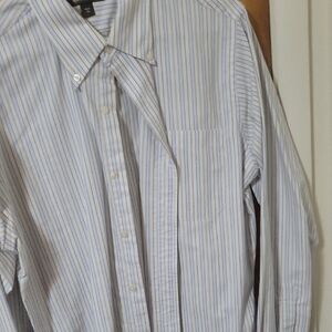 Croft & Barrow Blue and White Striped Casual Shirt